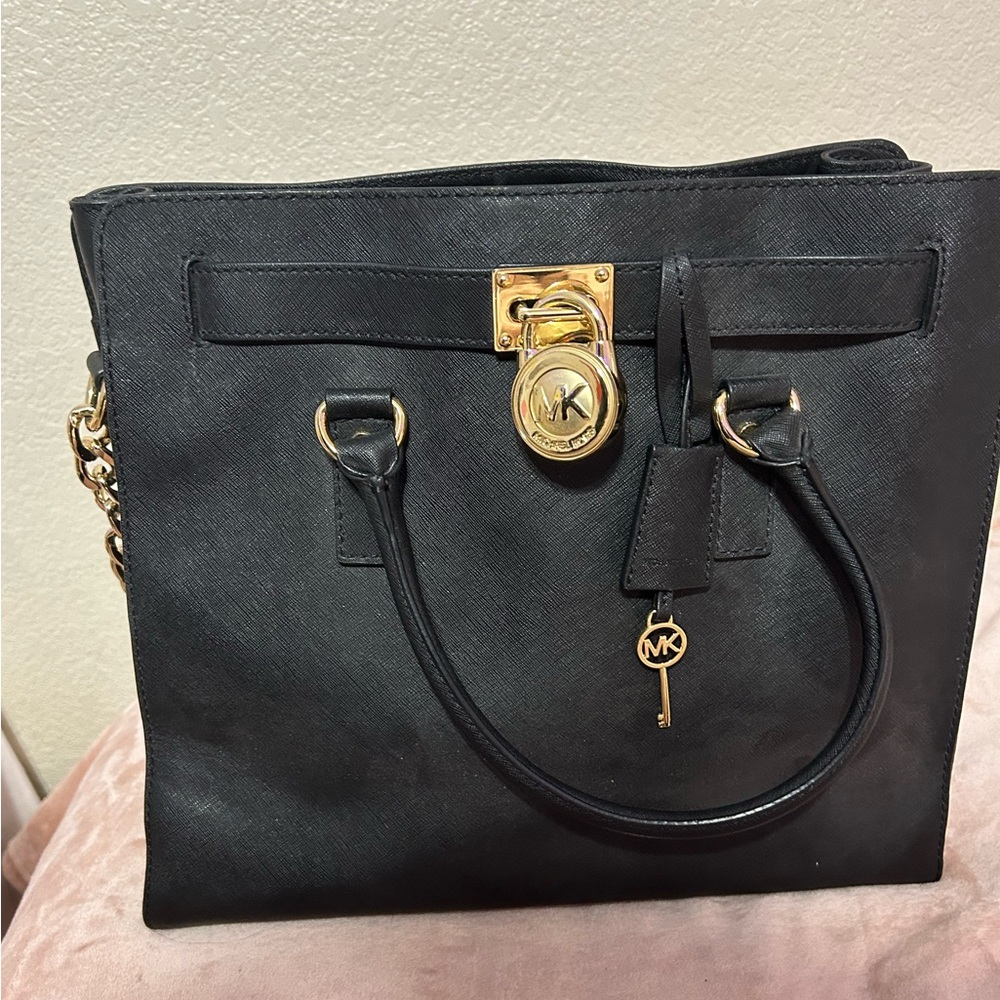 Michael Kors Black Tote Hamilton Bag